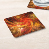 Firestorm Nova Abstracte Art Kartonnen Onderzetters (Schuin)