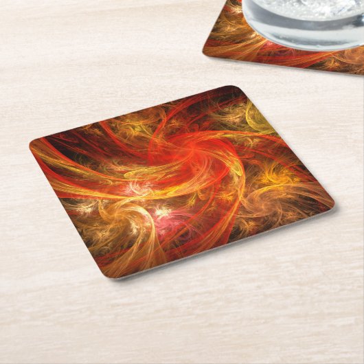Firestorm Nova Abstracte Art Kartonnen Onderzetters (Schuin)