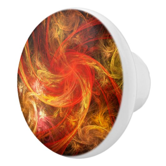 Firestorm Nova Abstracte Art Keramische Knop (Rechts)