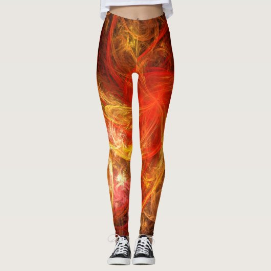 Firestorm Nova Abstracte Art Leggings (Voorkant)