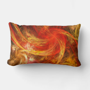 Firestorm Nova Abstracte Art Lumbar Pillow Kussen