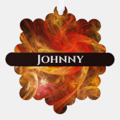 Firestorm Nova Abstracte Art Ornament Kaart (Achterkant)