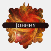 Firestorm Nova Abstracte Art Ornament Kaart (Voorkant)