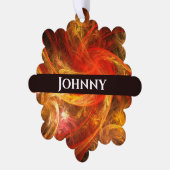 Firestorm Nova Abstracte Art Ornament Kaart (Links)