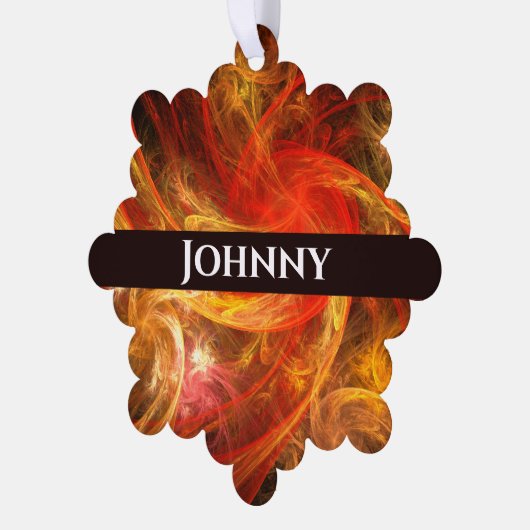 Firestorm Nova Abstracte Art Ornament Kaart (Links)