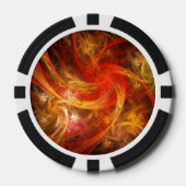 Firestorm Nova Abstracte Art Poker Chips (Voorkant)