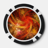 Firestorm Nova Abstracte Art Poker Chips (Achterkant)