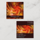 Firestorm Nova Abstracte Art Professional Vierkante Visitekaartje (Voorkant / Achterkant)