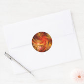 Firestorm Nova Abstracte Art Round Sticker (Envelop)