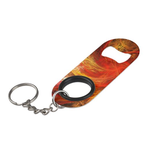 Firestorm Nova Abstracte Art Sleutelhanger Flessenopener (Voorkant Gekanteld)