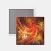 Firestorm Nova Abstracte Art Square Magnet (Voorkant / Achterkant)