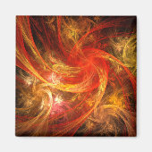 Firestorm Nova Abstracte Art Square Magnet (Voorkant)