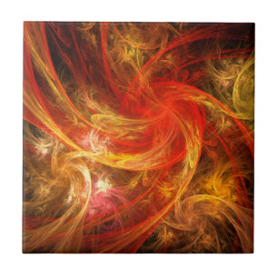 Firestorm Nova Abstracte Art Tile Tegeltje