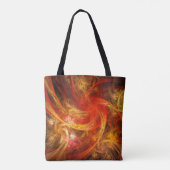 Firestorm Nova Abstracte Art Tote Bag (Achterkant)