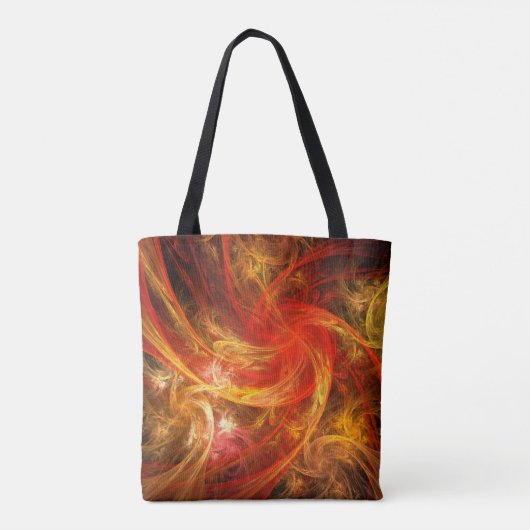 Firestorm Nova Abstracte Art Tote Bag (Achterkant)