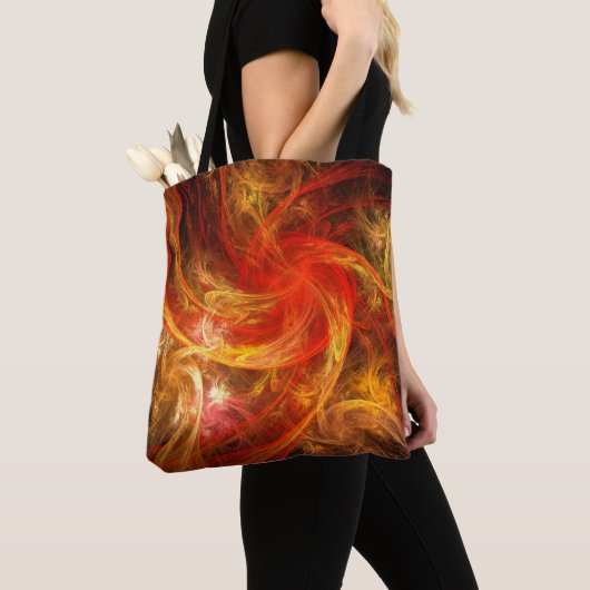 Firestorm Nova Abstracte Art Tote Bag (Dichtbij)
