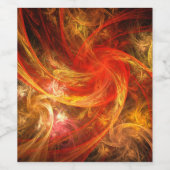Firestorm Nova Abstracte Art Wijn Etiket (Enkel label)