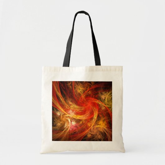 Firestorm Nova Abstracte Kunst Boodschappentas Tote Bag (Voorkant)