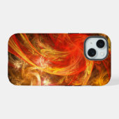 Firestorm Nova Abstracte Kunst iPhone 15 Case (Achterkant horizontaal)