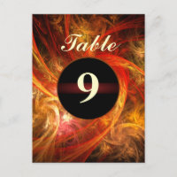 Firestorm Nova Table Number Briefkaart