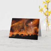 "Firestorm op de Berg", Wenskaart Kaart (Gele Bloem)