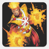 Firestorm Punch Vierkante Sticker (Voorkant)