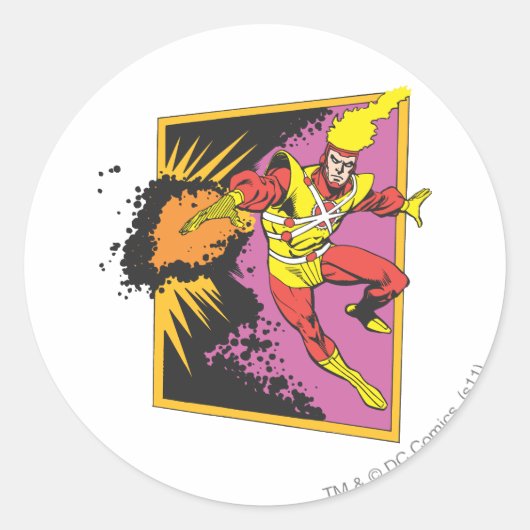 Firestorm Strikes Ronde Sticker (Voorkant)