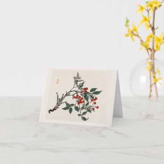 Firethorns traditionele Japans Kaart (Gele Bloem)