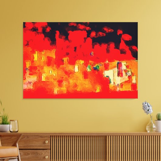 Firetown door Maxwell Kerr Canvas Afdruk (Insitu (Woonkamer))