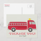 Firetruck bedankt Briefkaart (Voorkant / Achterkant)