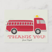 Firetruck bedankt Briefkaart (Voorkant)