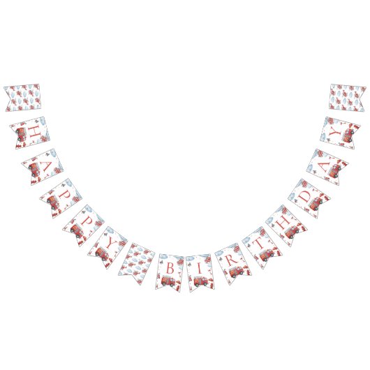 Firetruck Birthday Party Banner (Alle)