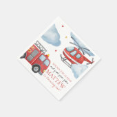 Firetruck Birthday Party Napkin Servet (Hoek)
