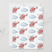 Firetruck Birthday Thank You Card Kaart (Achterkant)