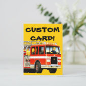 Firetruck Custom Briefkaart (Staand voorkant)