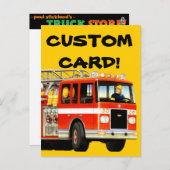 Firetruck Custom Briefkaart (Voorkant / Achterkant)