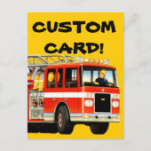 Firetruck Custom Briefkaart (Voorkant)