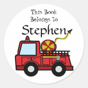 Firetruck Fun Ronde Sticker