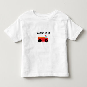 "Firetruck" gepersonaliseerde peuter T-shirt
