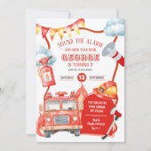 Firetruck Kid's Birthday Kaart (Voorkant)