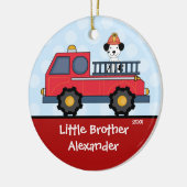 Firetruck Little Brother kerstversiering Keramisch Ornament (Links)