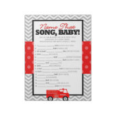 Firetruck naam dat lied douche spel - 40 Pack Notitieblok (Linkerzijde)
