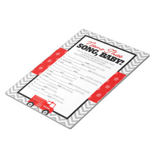 Firetruck naam dat lied douche spel - 40 Pack Notitieblok