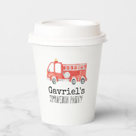 Firetruck Party Cups Papieren Bekers