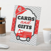 Firetruck Party Kaarten en geschenken Display Reclamebord Met Voetstuk (Insitu)