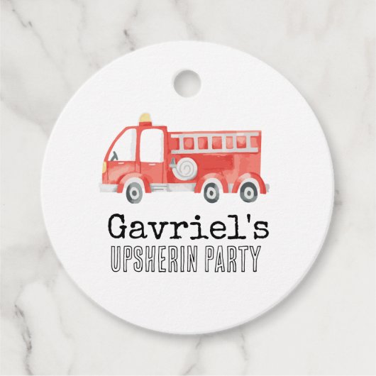 Firetruck Party Labels (Voorkant)