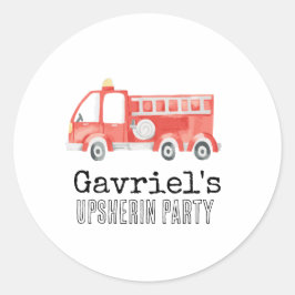 Firetruck Party Sticker