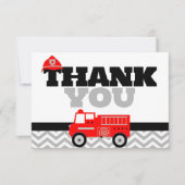 Firetruck vouwen dank u kaarten (Voorkant)