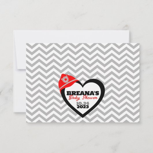 Firetruck vouwen dank u kaarten (Achterkant)