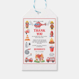 Firetrucks Boy 1st Birthday Cute Little Firefigher Cadeaulabel